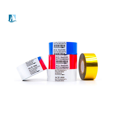 SCF900 LC1 FC3 Stampaggio a caldo Stampa a nastro 25mm*100m Colore Folietta di codifica della data