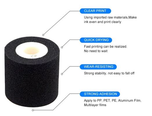40*40 mm Macchina di codifica della data Rollo di inchiostro a secco in rosso Adatto per il codificatore MY-380