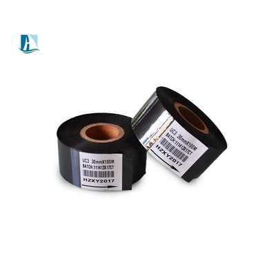 35 mm di larghezza Hot Stamp Ribbon 100m di lunghezza Nero Roll di codifica della data per Date Coder Compatibile
