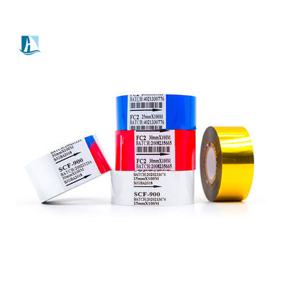 30*100 Incantevole Rainbow Hot Stamp Ribbon Roll Buon effetto di stampa per la stampante di etichette