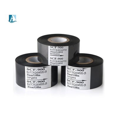 40mm*100m Verde SCF900 Fogli stampato a caldo Nastro colorato per stampante di date Nastro codice a barre