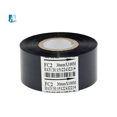 30 mm x 100 m rotolo di nastro nero di grado A applicabile alla stampante di etichette su macchina da imballaggio