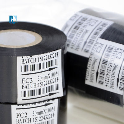 30 mm x 100 m rotolo di nastro nero di grado A applicabile alla stampante di etichette su macchina da imballaggio