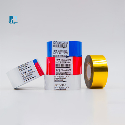 Stampa etichette alimentari applicabile Black Hot Stamping Foil Scf900 Thermal Transfer Ribbon