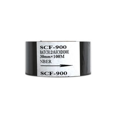 Scf 900 30mm*100m Nastro di stampa in sacchetto di plastica con data di timbrazione nera