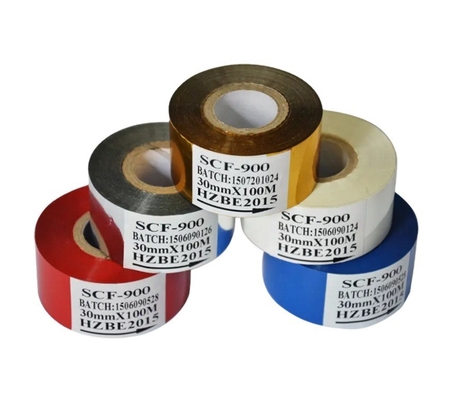 Nastro da stampante 12 mm Larghezza 30 mm x 100 m Rollo nero Compatibile con codificatore a timbro caldo