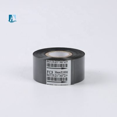 Nastro di timbrazione a caldo Nero 25 mm Larghezza 122 m Lunghezza Folietta di codifica della data per stampante di lettere in ottone