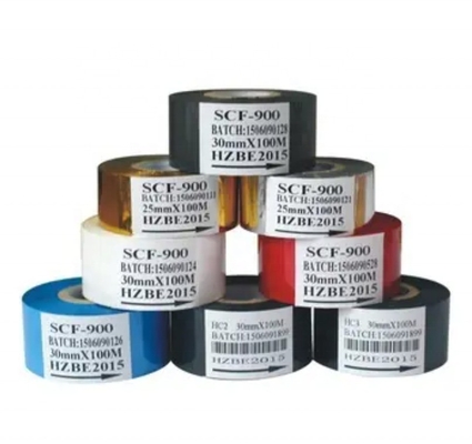 Nastro da stampante a cera di resina per stampaggio a caldo Temperatura 100C-160C 55*100m/122m Prodotto