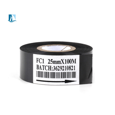 30mm 100m Black Hot Print Stamp Foil per scrittura a mano rotonda velocità di codifica 30-600 / minuto