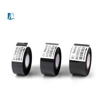 30mm 100m Black Hot Print Stamp Foil per scrittura a mano rotonda velocità di codifica 30-600 / minuto