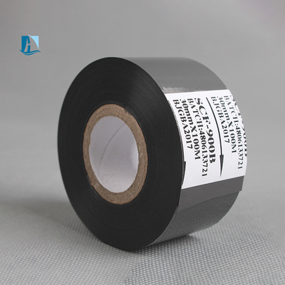 30mm 100m Black Hot Print Stamp Foil per scrittura a mano rotonda velocità di codifica 30-600 / minuto