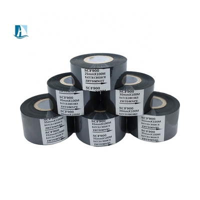 Velocità di codifica 30-600/minuto 30mm X 100m Nera Rolla di nastro di codifica per SCF900 Nastro di timbro a caldo sulla macchina di imballaggio
