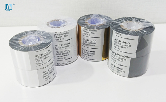 Alta Durabilità 25mm 30mm*100m SCF900 PET Hot Foil Stamping Foil Rolls per la stampa