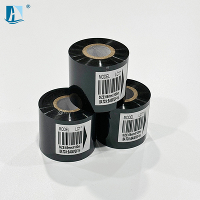 Nastro di timbro a caldo Nastro di codice a barre serie 30*100 in colore nero con effetto stampa