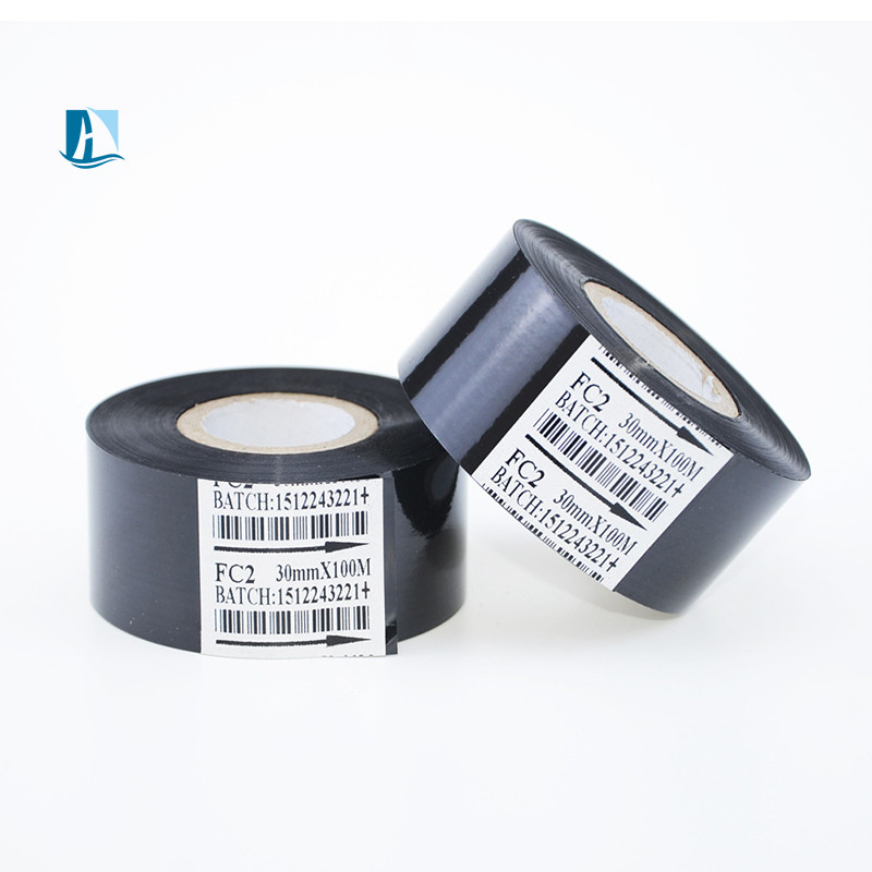Nastro da stampante 12 mm Larghezza 30 mm x 100 m Rollo nero Compatibile con codificatore a timbro caldo