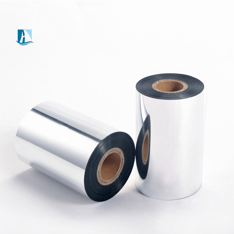 24 mm PET Silver Hot Stamping Ribbon LC1 50 mm*100m per la data di stampa e pellicola di imballaggio